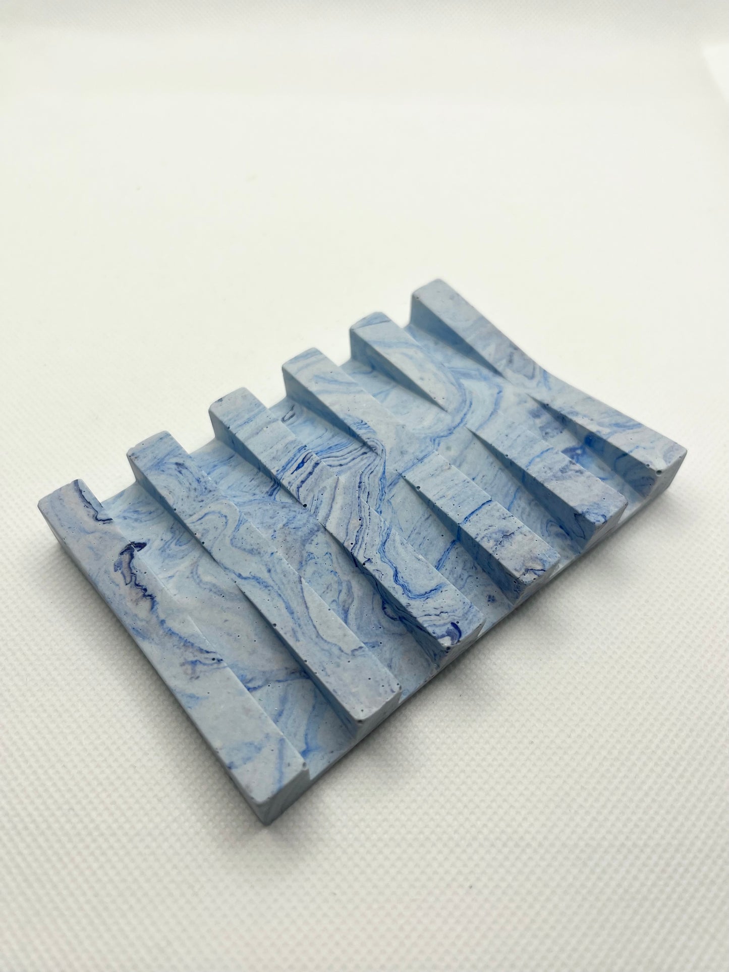 Porte-savon bleu