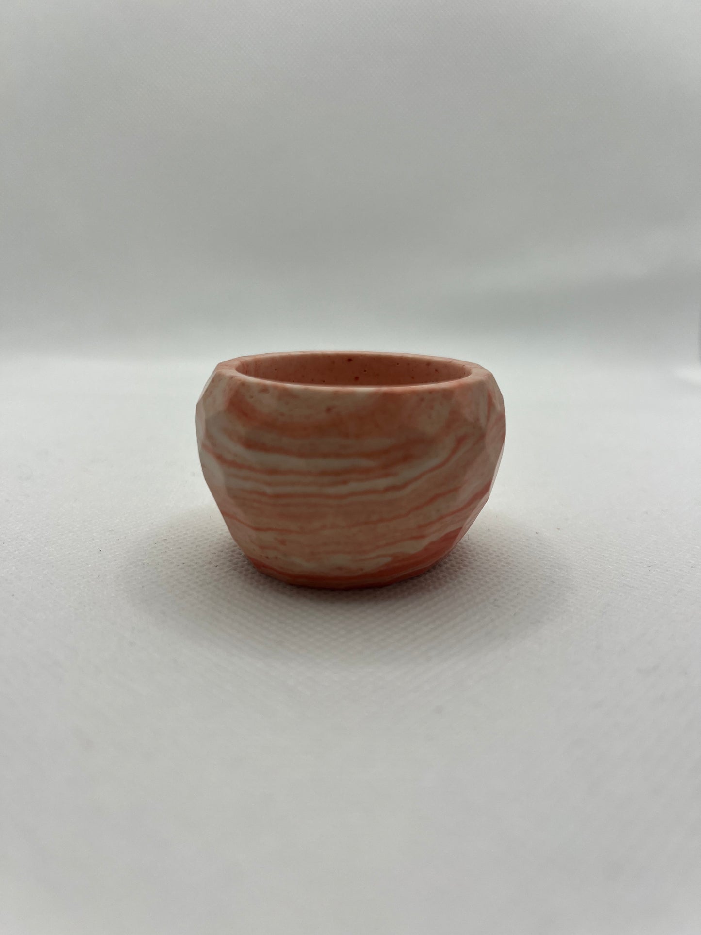 Mini pot rose marbré