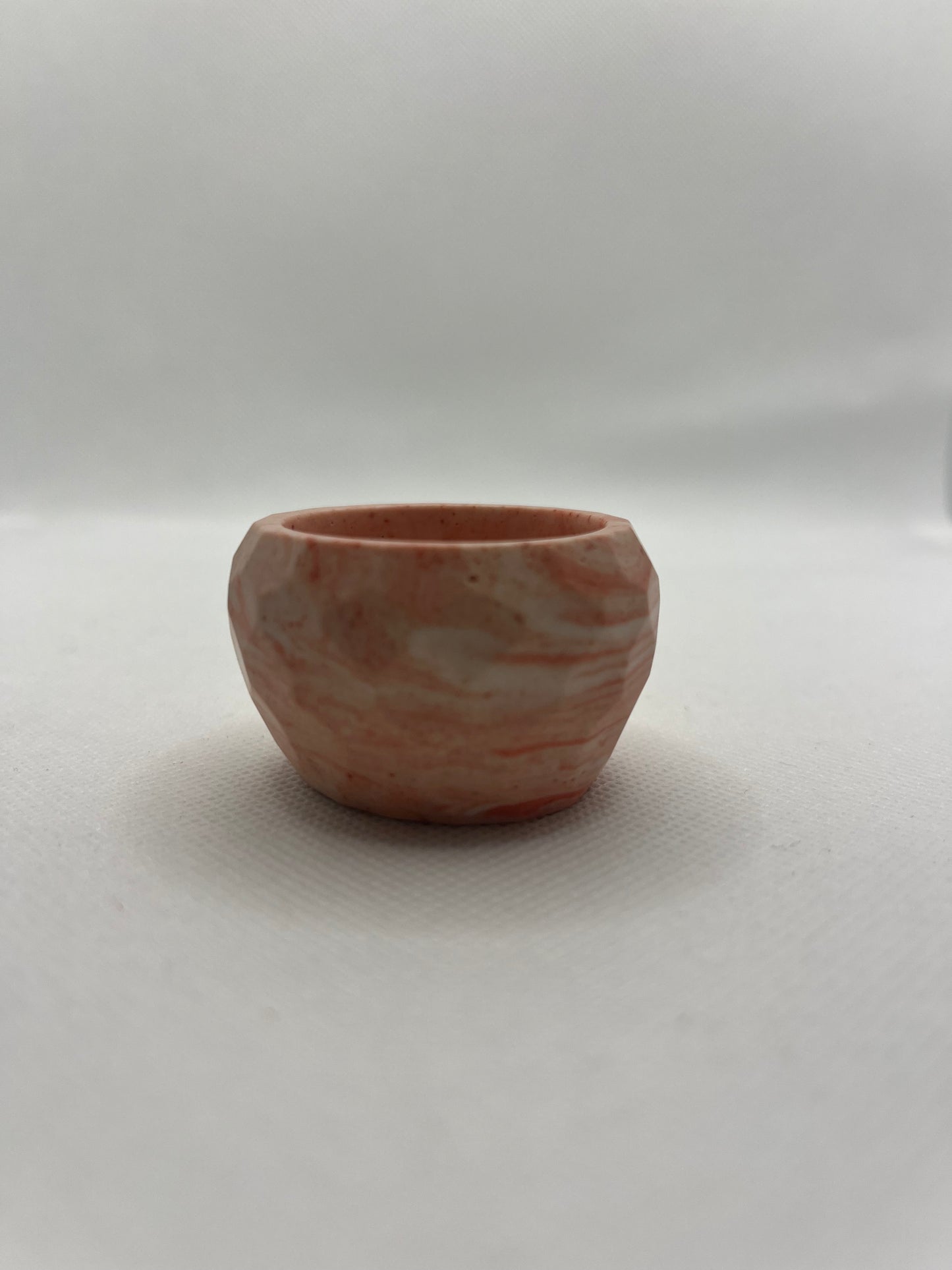 Mini pot rose marbré