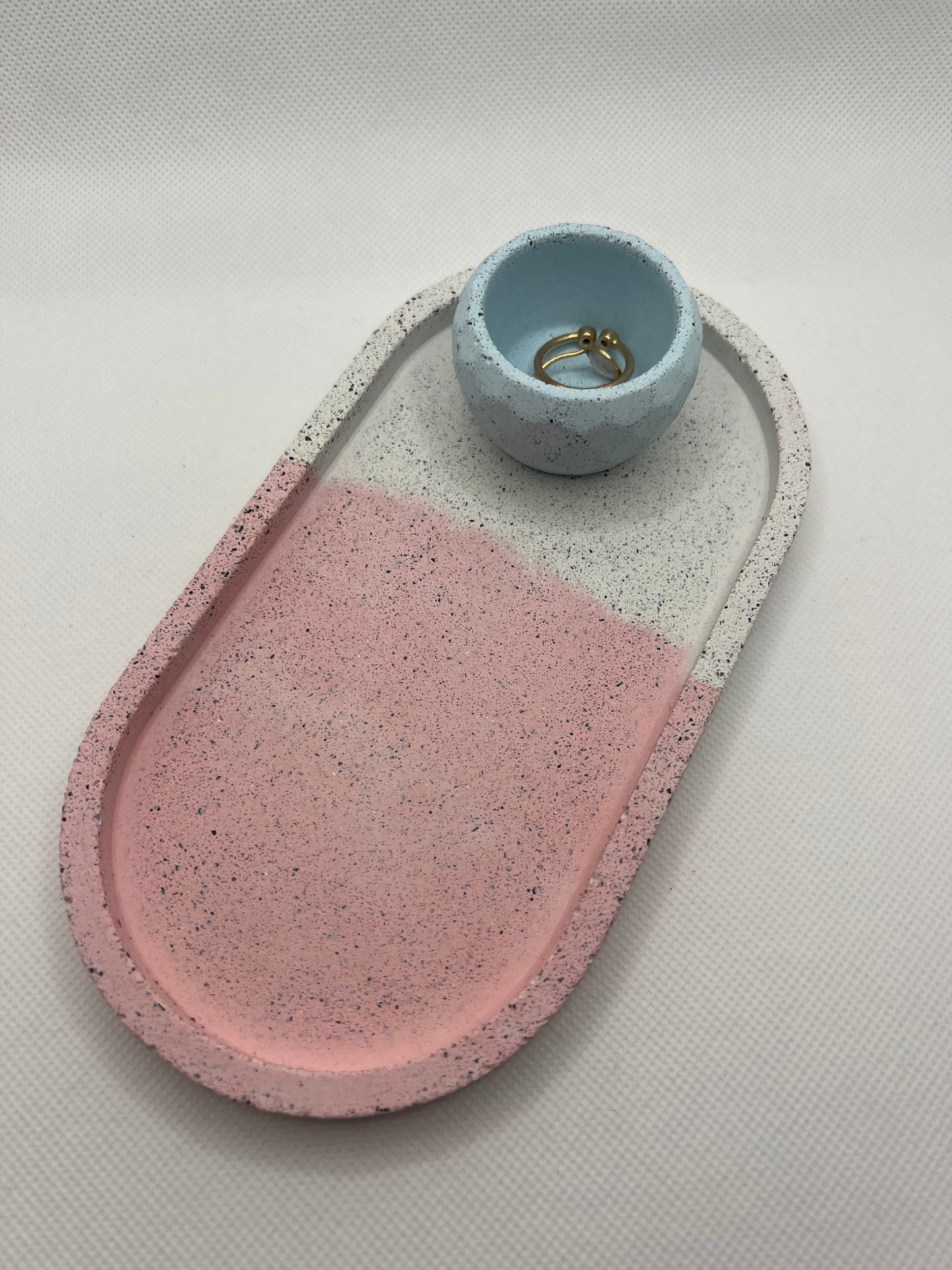 Mini pot bleu effet granite