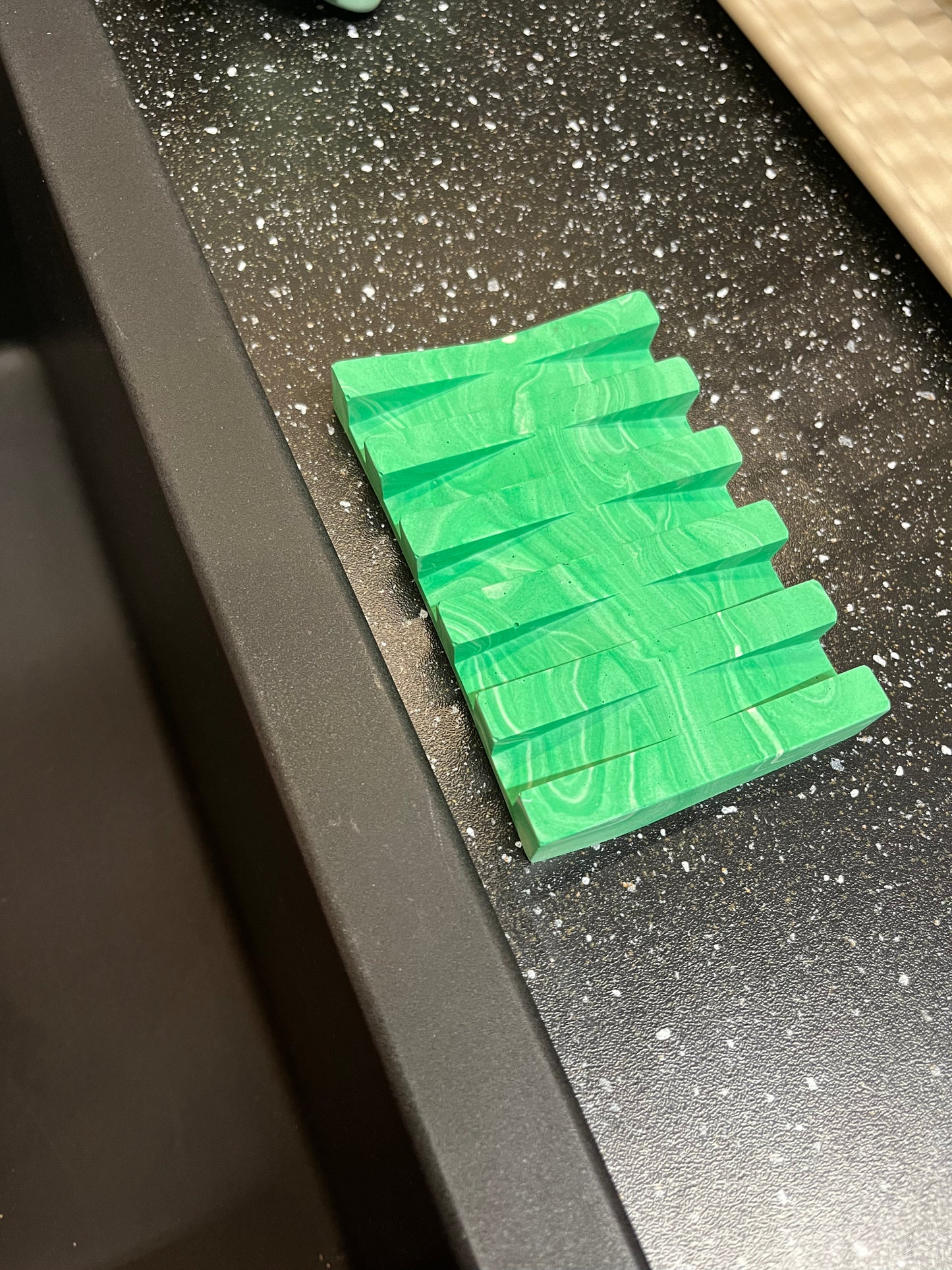 Porte-savon vert