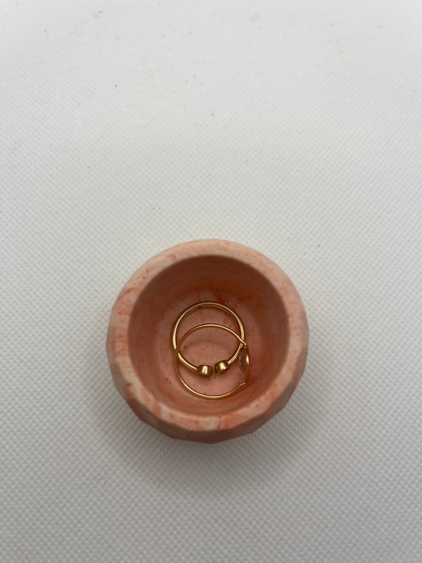 Mini pot rose marbré