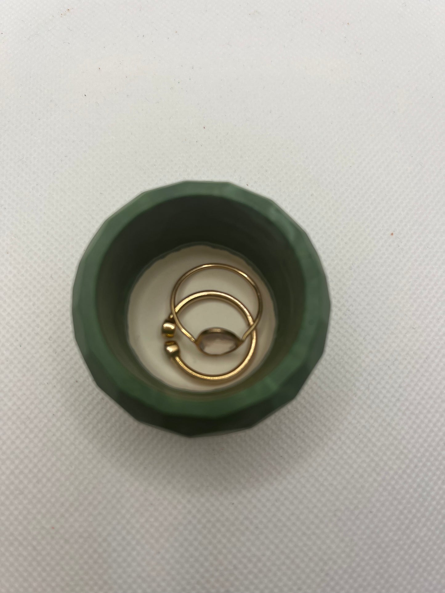 Mini pot vert et blanc