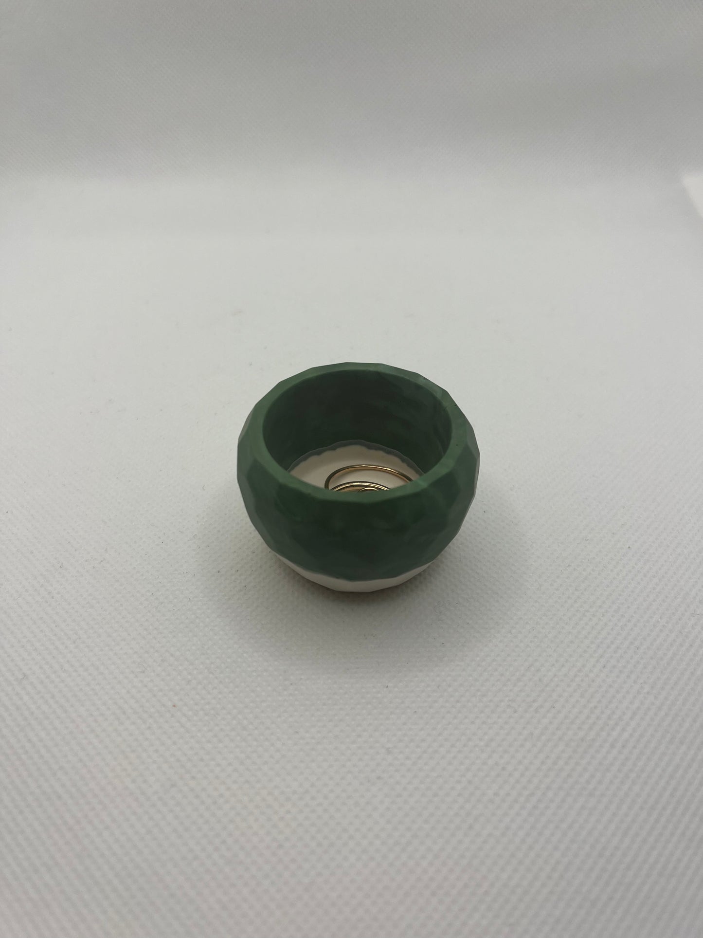 Mini pot vert et blanc